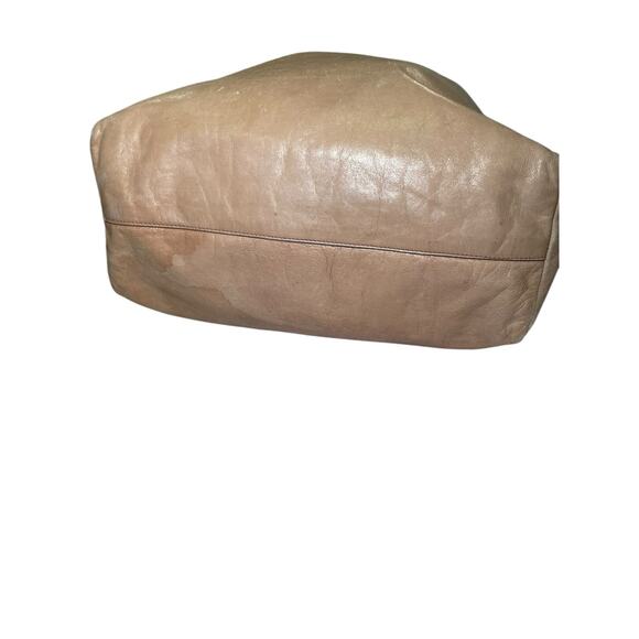 MIU MIU Vitello Leather Tote Brown Tan Large Travel Bag Tote - Picture 8 of 17